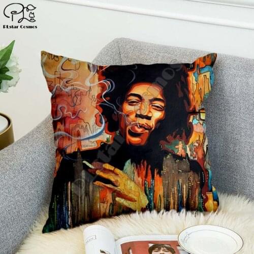 Rock singer Bob Marley/The Hillbilly Cat Hip Hop 3D printed Pillow Case Polyester Decorative Pillowcases Throw Pillow Cover 03