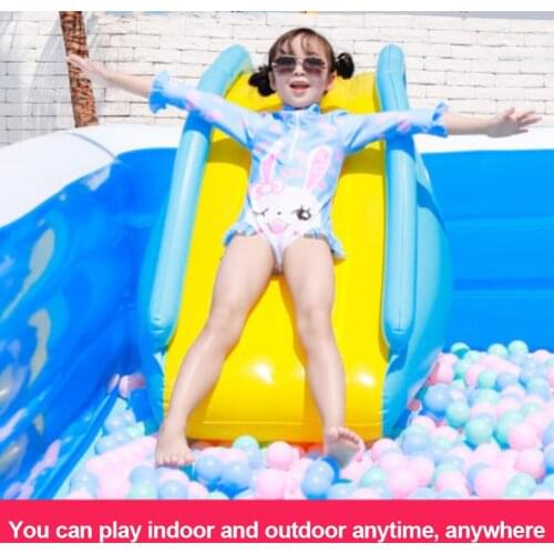 New Inflatable Waterslide Wider Steps Slide Swimming Pool Supplies Kids Water Play Recreation Facility Children Playground Slide