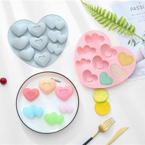 Wholesale New Love Heart Shape Silicone Mousse Cake Molds for Wedding Baking Sponge Chiffon Mousse Dessert Cake Molds Food Grade