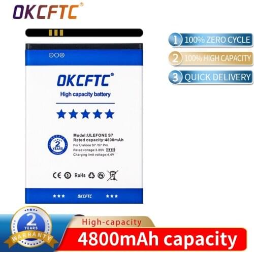 OKCFTC Original For Ulefone S7 Battery 4800mAh For 5.0inch ulefone s7 Smart Phone with Tracking Number