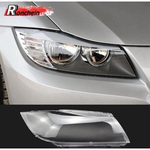 RONCHEIN PC Headlights Shell for BMW 3 Series E90 E91 2004-2011 Lens Headlights Cover Xenon Lamp Halogen Lamp Head Light Len