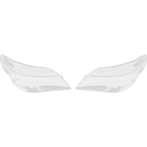 2x Car Headlight Lens Glass Lampcover Cover Lampshade Bright Shell Product for BMW E60 E61 2003-2010-Right & Left