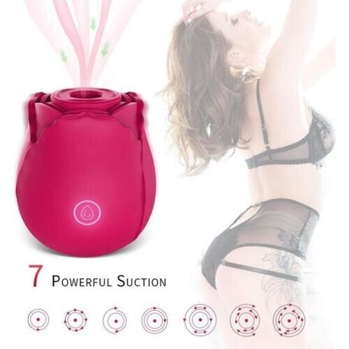 Vagina Rose Shape Sucking Vibrator Intimate Good Nipple Sucker Oral Licking Clitoris Stimulation Powerful Sex Toys for Women