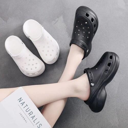 2021 High Quality Summer Women Quick Dry Wedges Garden Shoe Beach Sandals Antiskid Home Slippers Thick Sole Flip Flops for Women