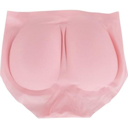 Sexy Women Ice Silk Briefs Padded Control Panties Seamless Bottom Lady Buttocks Push Up Lingerie Female Butt Lifter Underwear