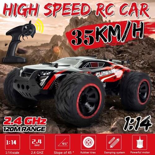 1/14 35Km/h 2WD RC Remote Control Car Off Road Racing Cars Vehicle 2.4Ghz Crawlers Electric Monster Truck Adults RC Car Toys