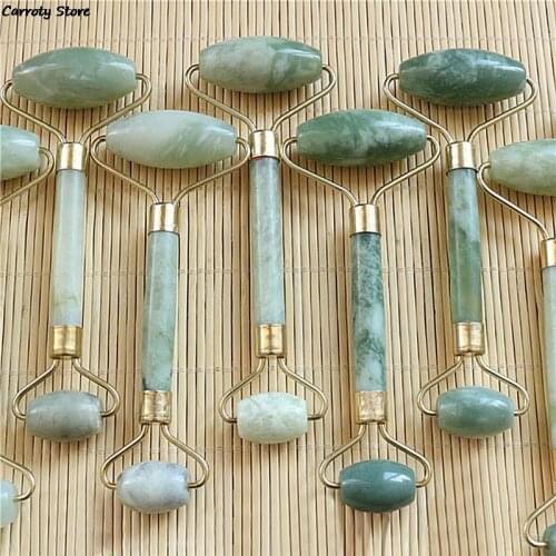 1 Pcs Portable Pratical Facial Massage Roller Natural Jade Anti Wrinkle Face Slimming Shaper Body Foot Relaxation Beauty Tool