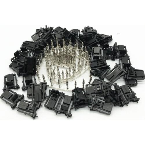 100 Set Car Audio Speaker Horn Socket footwell/trunk/Sun visor light Cable Plug connector with terminal For VW Audi Skoda