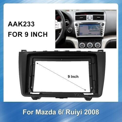 2 Din car audio GPS Navigation Adaptor Refitting Kit frame fascias for Mazda 6 Ruiyi 2008 Radio Plastic Fascia Panel frame Panel