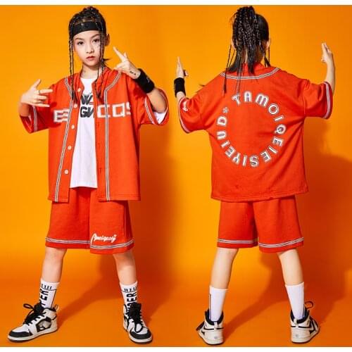 2021 Jazz Dance Costumes For Kids Children Hiphop Outfits Boys Girls Rave Clothes Ballroom Hip Hop Performance Costumes DQS7522