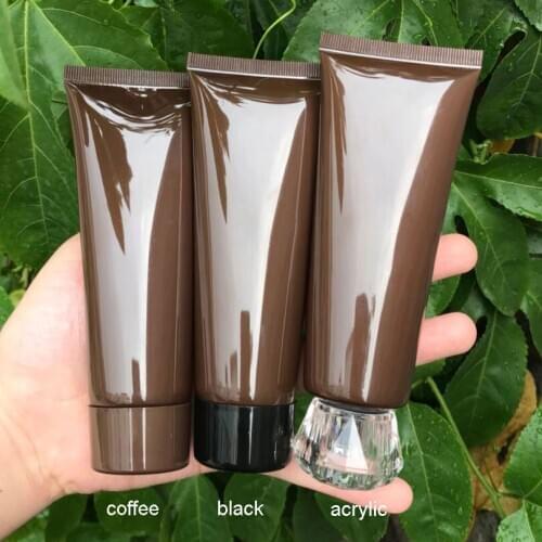 300pcs 100g 100ml High Class Empty Brown Eye Cream Storage Tube, Cosmetic Soft Hose Containers,Squeeze Skin Care Cream Soft Tube