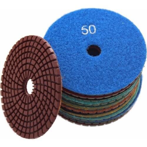 100mm 4 Inch Diamond Polishing Pad Flexible Wet Grinding Marble Stone Abrasive Polishing Granite Disc Wet Sanding Pad