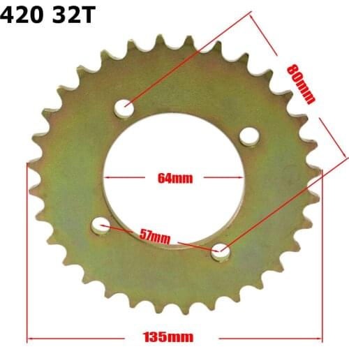 Motorcycle scooter 32 Teeth chain drive gear 420 Small sprocket 32T sprockets Good Quality Brand New