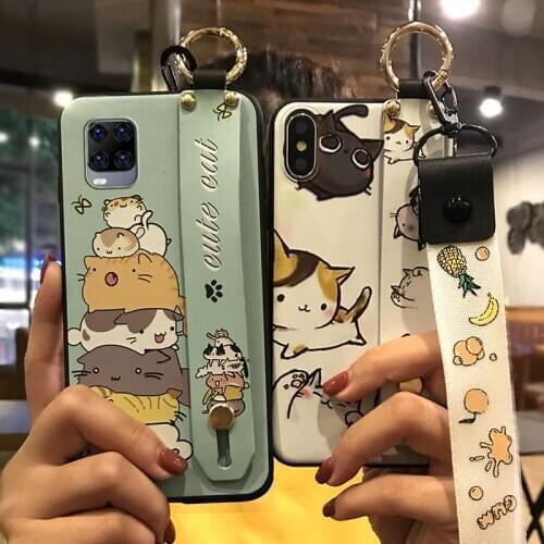 Wristband Dirt-resistant Phone Case For ZTE Axon 11 5G Durable Cute Soft Anti-knock Silicone
