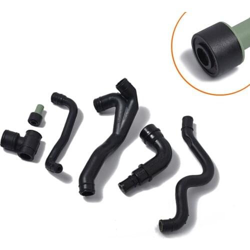 6Pcs 06A103213AF 06A103213F Engine Crankcase Breather Hose Pipe Set For AUDI A3 1.8T AUQ AUM Jetta Golf 4 Bora