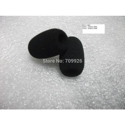 Linhuipad 10mm Quality dense black soft foam mic windscreens for LightSPEED Headsets 3000pcs/lot