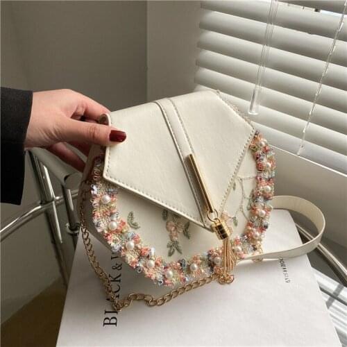 Chuwanglin Sweet Lace Flower One-shoulder bag Chain Cross-body Multifunctional Small Square Bag Mochila Mujer 7161500