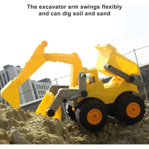 Daily Digger Model Educational Colorful Slip-proof Kids Inertial Excavator Toy Easy-carrying for Gift