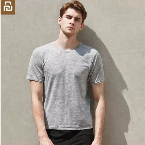 Youpin CottonSmith Mens moisture absorption quick-drying T-shirt male soft Thin Fitness jogging running Breathable Short sleeve