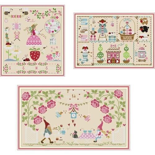 Cartoon character pattern Cross stitch kit 14CT 11CT count cross stitch needlework embroidery kit DIY home decoration painting