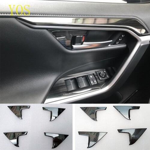 Car Inner Door Handle Covers Trim For Toyota RAV4 RAV 4 xa50 2019 2020 Accessories
