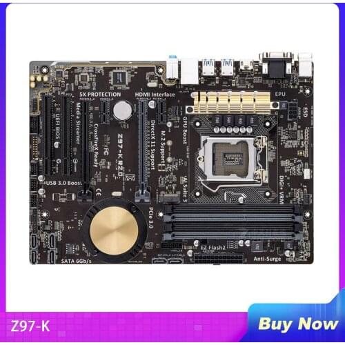 Desktop Motherboard for Z97-K R2.0 LGA 1150 DDR3 i7 i5 i3 CPU 32G SATA3 USB2.0 UBS3.0 Fully Tested,High Quality