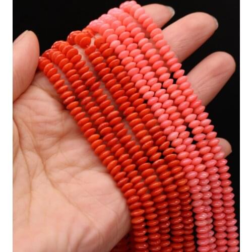 New Style Natural Coral Bead Isolation Abacus Bead For Jewelry Making DIY Necklace Bracelet Earrings Accessory