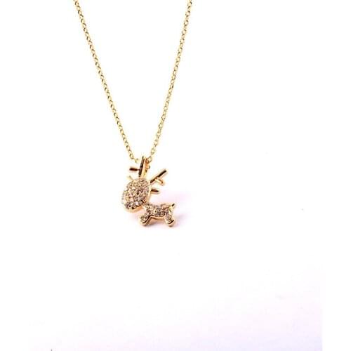 Net red fawn plated 18K clavicle chain has your micro inlaid zircon necklace and popular Necklace along the way