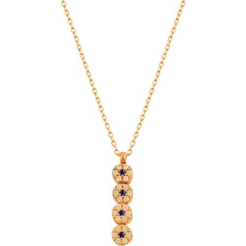 Drop Necklace 925 Sterling Silver Women Pendant Vintage Boho Dainty Pendant Necklace Jewelry Boho Crystal Necklaces New