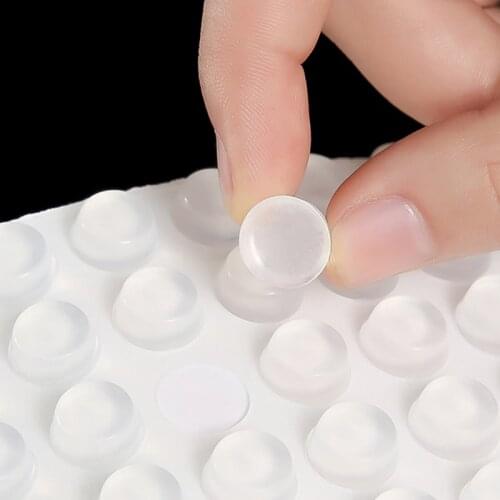 Door stop self-adhesive silicone cushion cabinet bumper rubber shock-absorbing cushion cushion furniture hardware