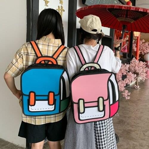 School bags for girls high school 3D Drawing backpack cute cartoon school backpack for girls teen back to school kawaii backpack
