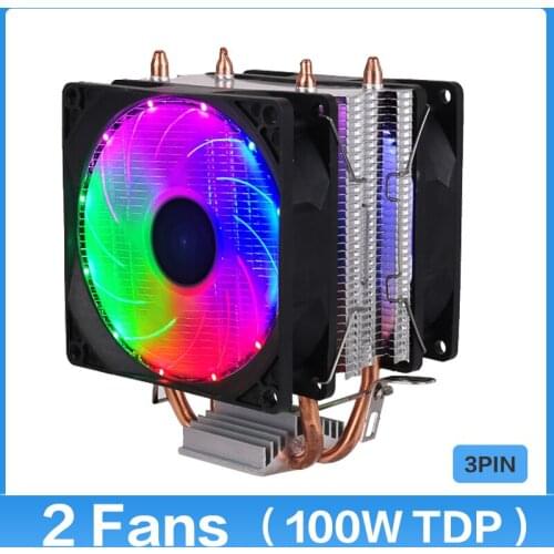 Heat Pipes CPU Cooler PWM 4 Pin PC Quiet 90mm Intel i5 LGA 2011 775 1200 1150 1151 1155 1156 AMD AM3 AM4 CPU Cooling Fan 3 pin