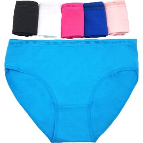 Free Shipping 4pcs/lot 2XL/3XL/4XL Big yards Plus-size mommy panties middle cotton Womens underwear large lady briefs 89379