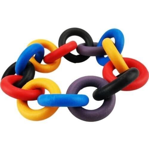 UKEBAY New Multicolor Charm Bracelets Women Rubber Jewelry Designer Handmade Bangles Gothic Bracelet Circle Round Bangle Jewelry