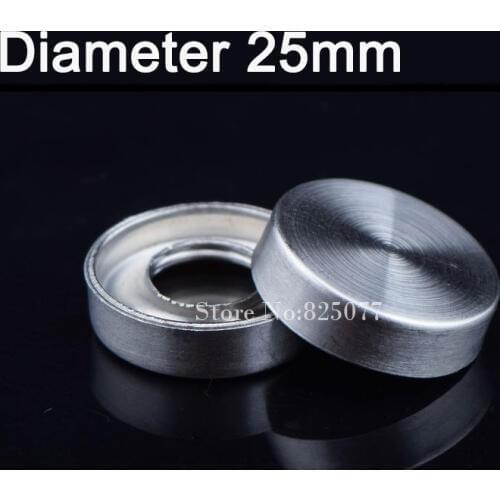 Advertisement Fixing Screws 304 Stainless Steel Standoff Covers Flat Mirror Screws Cover Caps Diameter 25mm 50pcs/lot KF822