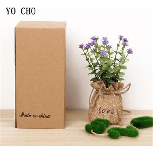YO CHO 4PCS Real Touch Flowers For Wedding Wall Home Decoration DIY Artificial Grass Hanging Plant Hotel Accessories Bar Decor