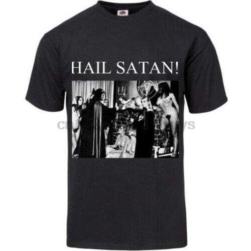 Anton LaVey Hail Satan Satanic Ritual Tshirt T-Shirt Church Pentagram Witchcraft