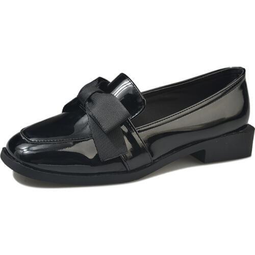 New Spring Black Small Shoes 2019 Women Retro Plus Velvet Students Ulzzang British Wind