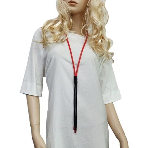 YD&YDBZ Color Stitching Leather Rubber Rope Necklace For Women Simple Gothic Style Womens Accessories Necklaces Chain Choker