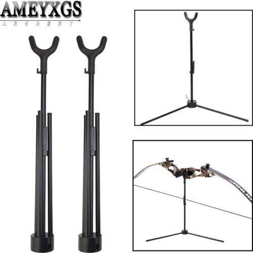 1pc Foldable Bow Stand Aluminum Alloy Material Recurve Bow Holder Bracket Rack For Hunting Sports Shooting Archery Accessories