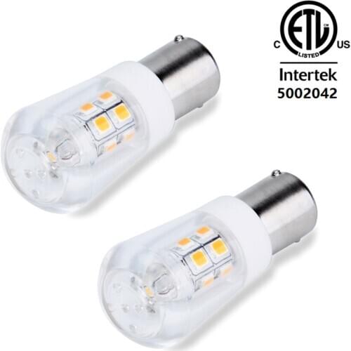 AC/DC 12V BA15S Led light Bulb S8 Bayonet Base Non-Dimmable 2W Waterproof Lamp CRI80 For Boat, RV, Soft Warm White