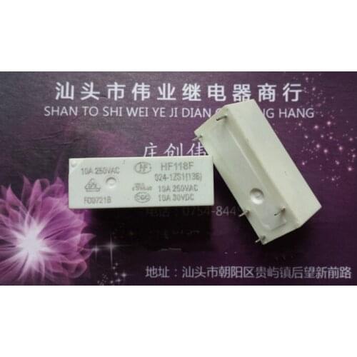2pcs/lot New HF118F 024-1ZS1 Relay