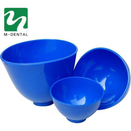 3pcs Dental Lab Rubber Mixing Bowls for Oral Hygiene Teeth Whitening Tool