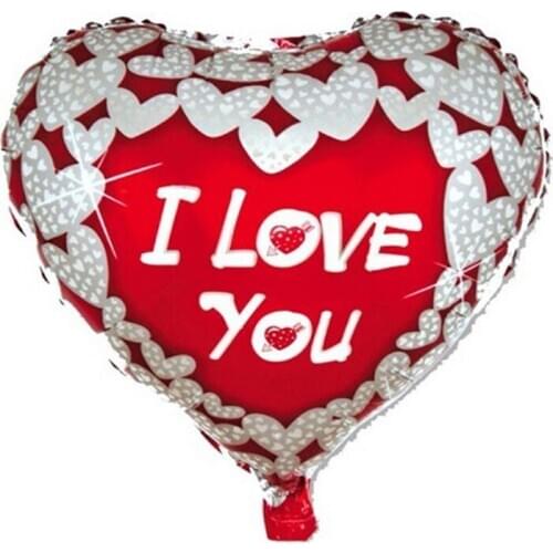 45X45cm I LOVE YOU Heart Shape Self-sealing Foil Helium Air Balloons Marry Wedding Valentine Party Decoration Supplies Ballons