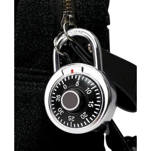 45mm Mechanical combination lock Dial Small padlock for Luggage/Bag/Backpack/Drawer Perfect and lockers Locking