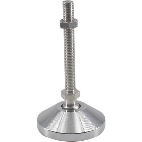 80mm Base Adjustable Foot Cup M12/14/16/18/20/24 Thread Articulated Feet Multi Direction Heavy Loading Steel Leveling Foot