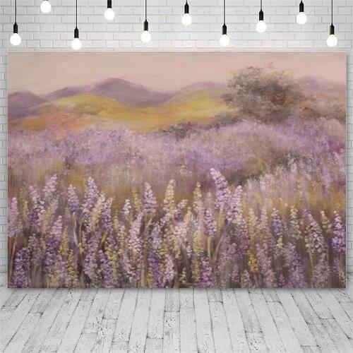 Avezano Photography Backdrops Spring Light Purple Hyacinth Flowers Decoration Photo Backgrounds Portrait Photocall Photo Studio