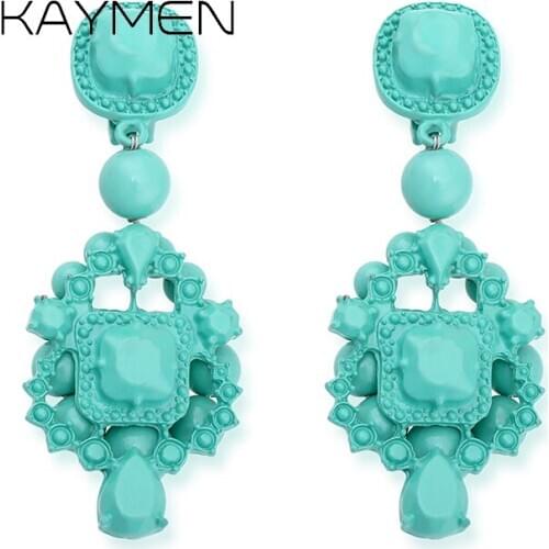 KAYMEN Bohemian Statement Dangle Earriings for Women, Girls Enamel No Needle Earrings Stud Earrings Ear Jewelry 3 Colors 3092