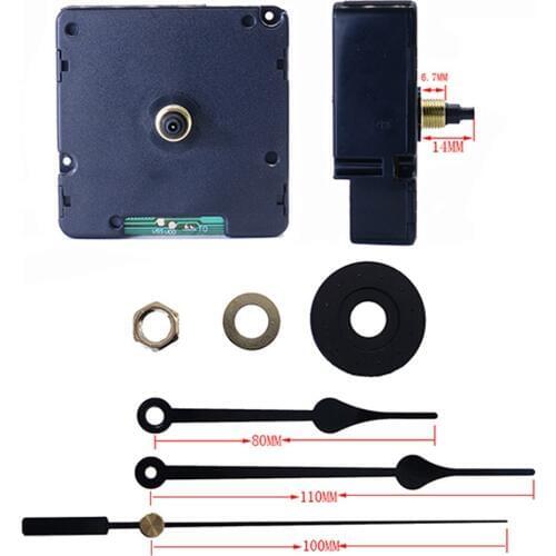 Black Jump Second Radio Controlled Ticking Quartz Clock Hands Movement Mechanism