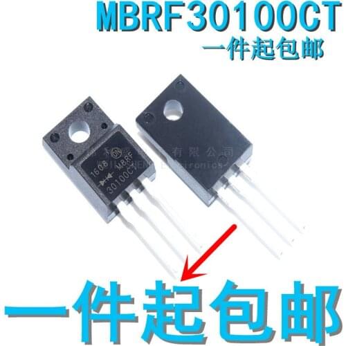 10PCS/LOT New Schottky Diode MBRF30100CT B30100G 30A100V TO220F
